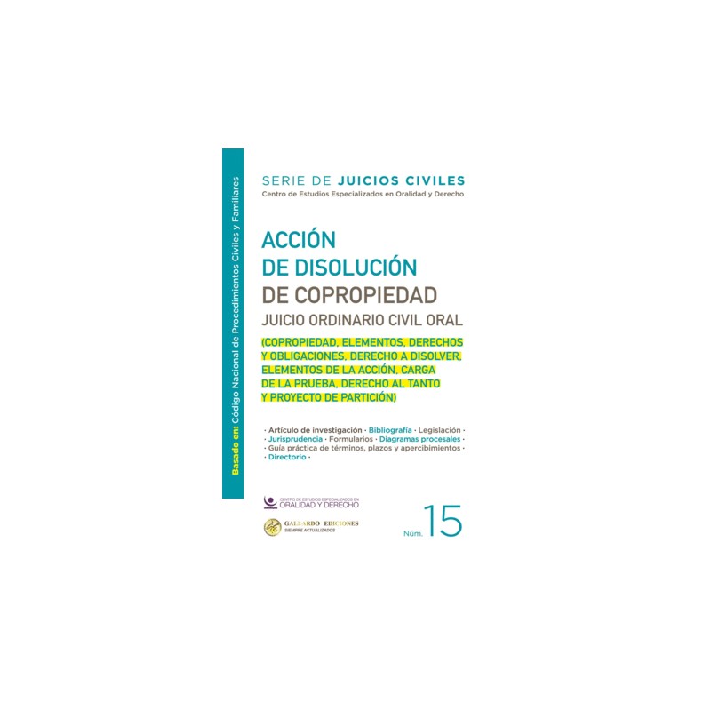 ACCION DE DISOLUCION DE COPROPIEDAD  2025. N°15
