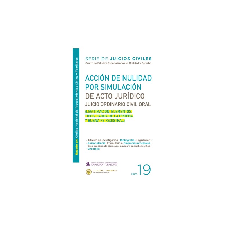ACCION DE NULIDAD POR SIMULACION DE ACTO JURIDICO  2025. N°19
