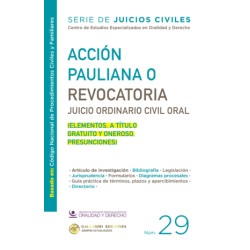 ACCION PAULIANA O REVOCATORIA. N° 29