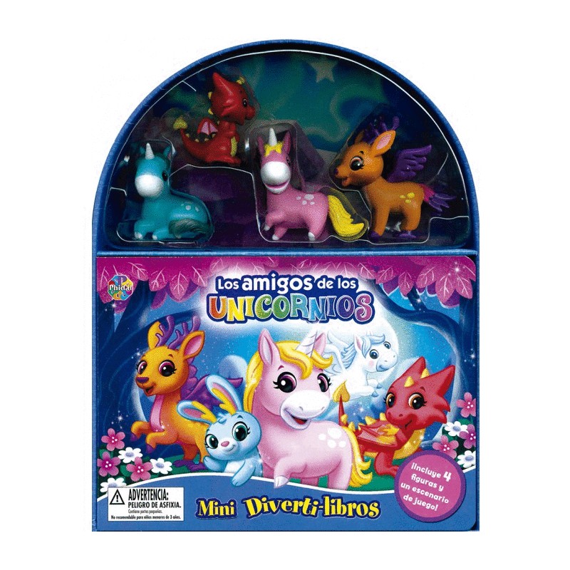 AMIGOS DE LOS UNICORNIOS LOS. INCLUYE 4 FIGURAS Y UN ESCENARIO DE JUEGO