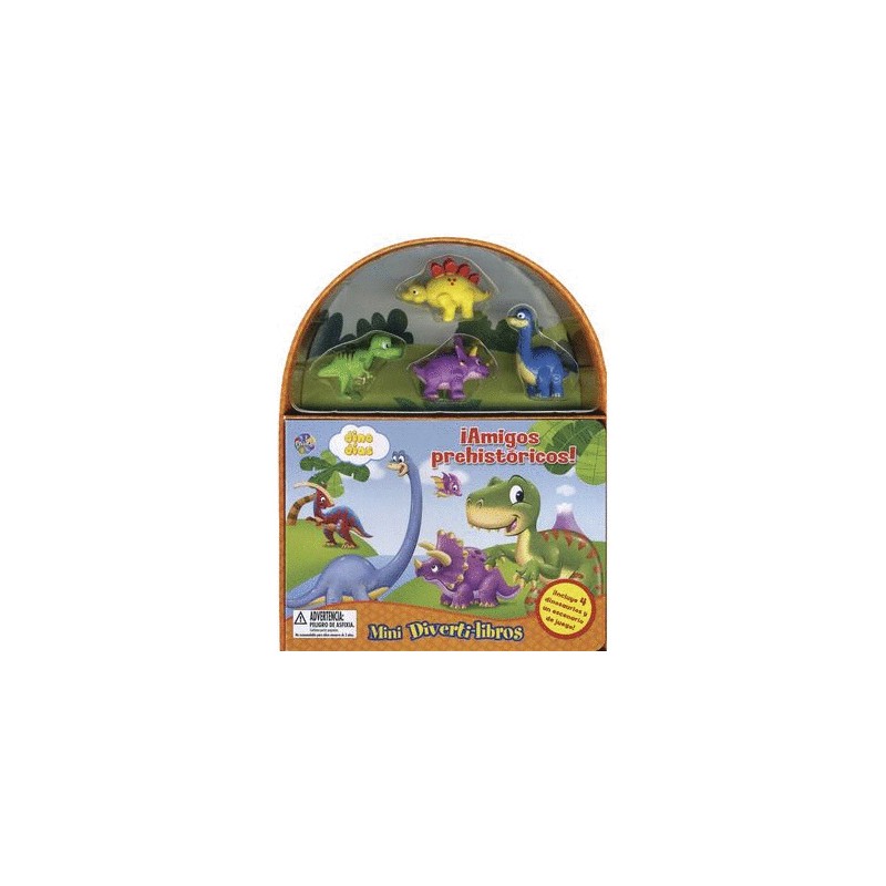 AMIGOS PREHISTORICOS. INCLUYE 4 DINOSAURIOS Y UN ESCENARIO DE JUEGO