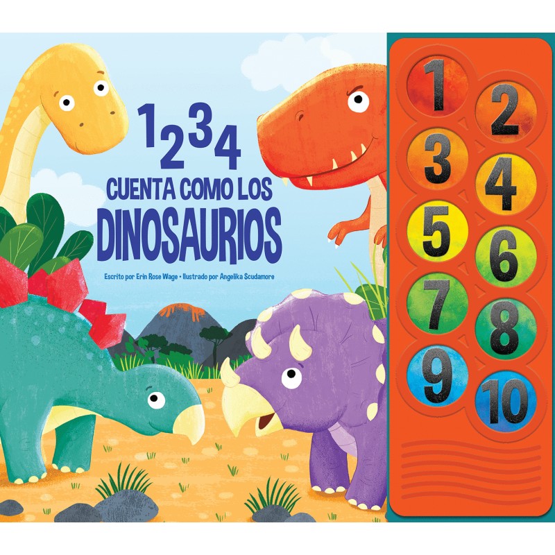 1 2 3 4 CUENTA COMO LOS DINOSAURIOS (LIBRO CON SONIDO)